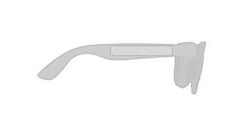 Lunettes de soleil à monture colorée Sunay - Marquage branche droite