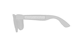 Lunettes de soleil à monture colorée Sunay - Marquage branche gauche