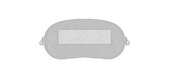 Masque de nuit en polyester recyclé Diosy - Marquage Recto