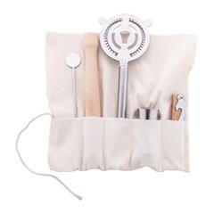 OBG PUB - Set cocktail avec pochette en coton enroulable Roy