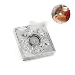 OBG PUB - Bougie en verre en forme de flocon de neige Blanca