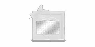 Bougie en forme de cœur avec base en verre Miola - Marquage Recto