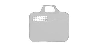 Porte-documents classique en polyester 600D Donhar - Impression Haut