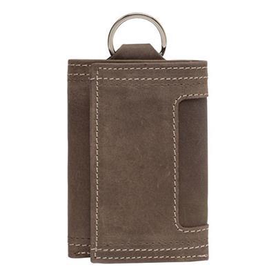 Etui porte-clé vintage en cuir véritable Galienne Marron