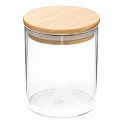 OBG PUB - Pots de rangement 450 ml en verre et bambou Saron