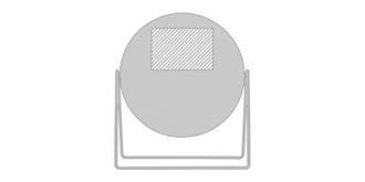 Miroir à pied forme circulaire en bambou Hirar - Marquage Verso