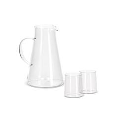 OBG PUB - Carafe avec 2 verres en borosilicate durable Tapen