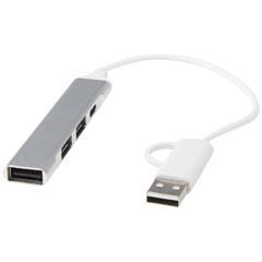 OBG PUB - Hub USB à 4 ports en aluminium recyclé Trezem
