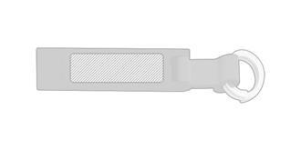 Clé USB en métal avec lanière Oxford - Marquage Recto