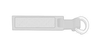 Clé USB en métal avec lanière Oxford - Marquage Verso