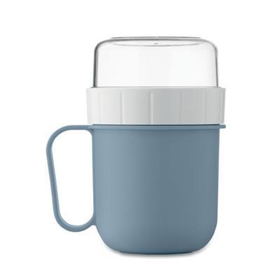 Gobelet lunchbox en PP avec couvercle 450 ml Lorio Bleu pétrole