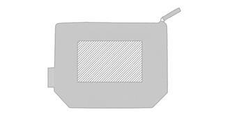 Trousse de toilette en coton recyclé Palmos - Marquage Verso