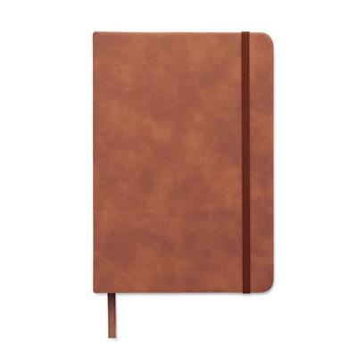 Carnet A5 avec couverture en PU effet patine Mylor Marron