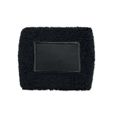 Bracelet en polycoton avec patch en coton Aloe Noir