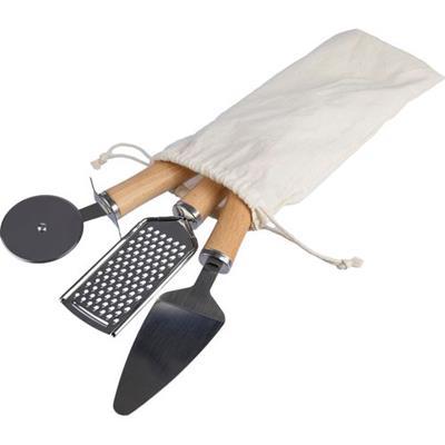 OBG PUB - Set ustensile de cuisine en métal et en bois Izkoa Set ustensile de cuisine en métal et en bois Izkoa