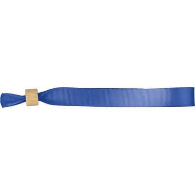 Bracelet en RPET avec fermeture clip en bambou Vio Bleu cobalt