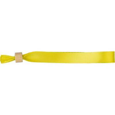 Bracelet en RPET avec fermeture clip en bambou Vio Jaune