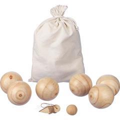 Set jeu de boules en bois avec étui en coton Zeola