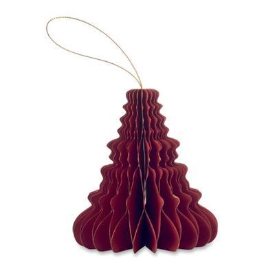 Décoration sapin de Noël en papier pliable Moltien Rouge