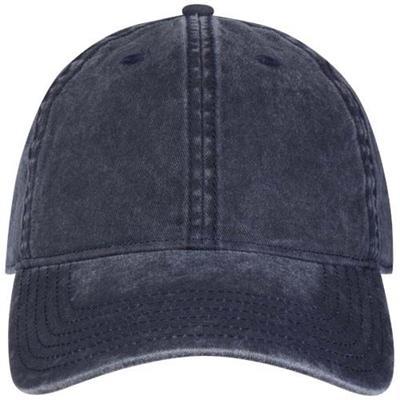 OBG PUB - Casquette lavée à 6 panneaux en coton durable Pria Bleu marine Casquette lavée à 6 panneaux en coton durable Pria Bleu marine
