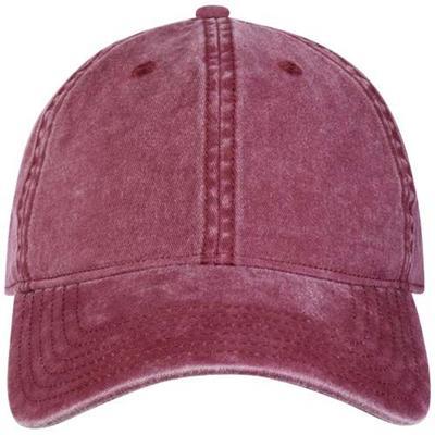 OBG PUB - Casquette lavée à 6 panneaux en coton durable Pria Bordeaux Casquette lavée à 6 panneaux en coton durable Pria Bordeaux