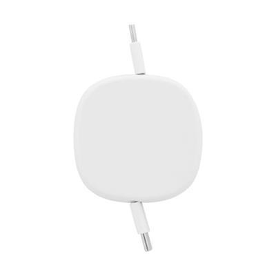 OBG PUB - Câble de chargement télescopique en rABS Akina Blanc Câble de chargement télescopique en rABS Akina Blanc