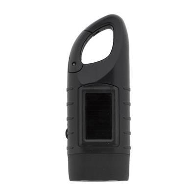 OBG PUB - Lampe torche solaire dynamo en ABS recyclé Jiuno Noir Lampe torche solaire dynamo en ABS recyclé Jiuno Noir