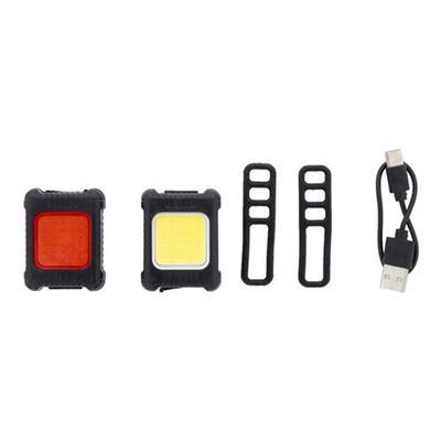 Lampe rechargeable pour vélo en plastique Ampere Noir