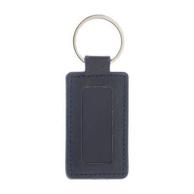 OBG PUB - Porte-clés rectangulaire en PU recyclé robuste Leb Bleu marine Porte-clés rectangulaire en PU recyclé robuste Leb Bleu marine