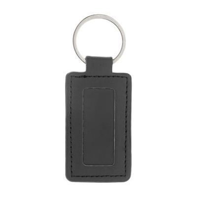 OBG PUB - Porte-clés rectangulaire en PU recyclé robuste Leb Noir Porte-clés rectangulaire en PU recyclé robuste Leb Noir