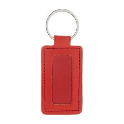 OBG PUB - Porte-clés rectangulaire en PU recyclé robuste Leb Rouge Porte-clés rectangulaire en PU recyclé robuste Leb Rouge