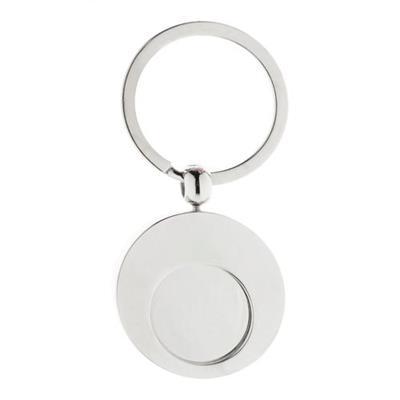 Porte-clés jeton pour chariot en métal Lefonia Argent