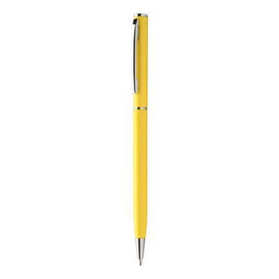 OBG PUB - Stylo à bille twist en alu recyclé chromé Rango Jaune Stylo à bille twist en alu recyclé chromé Rango Jaune