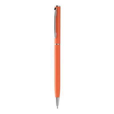 OBG PUB - Stylo à bille twist en alu recyclé chromé Rango Orange Stylo à bille twist en alu recyclé chromé Rango Orange