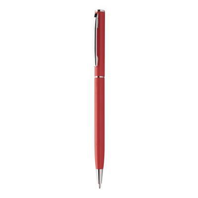 OBG PUB - Stylo à bille twist en alu recyclé chromé Rango Rouge Stylo à bille twist en alu recyclé chromé Rango Rouge