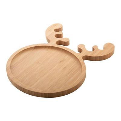 Assiette apéro en bambou en forme de renne Bonap