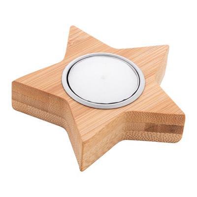 Bougeoir chauffe-plat de Noël en bambou Effenor Bois