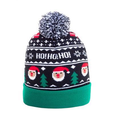 Bonnet de Noël tricoté en acrylique doux Syvero