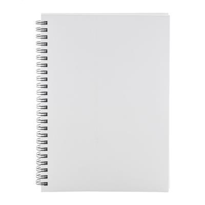 Carnet A5 avec couverture en papier recyclé Menir Blanc