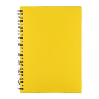 Carnet A5 avec couverture en papier recyclé Menir Jaune