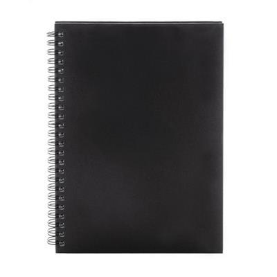 Carnet A5 avec couverture en papier recyclé Menir Noir
