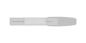 Stylo à bille en plastique avec capuchon Corvine - Marquage autour