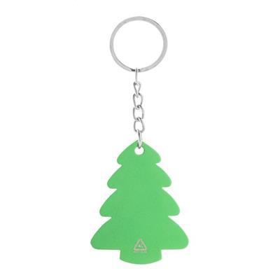 Porte-clés forme sapin en aluminium recyclé Namion Vert