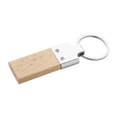 Porte-clés en métal et bois de hêtre robuste Jecke