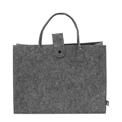 Sac shopping élégant en RPET avec soufflet Seramon Gris
