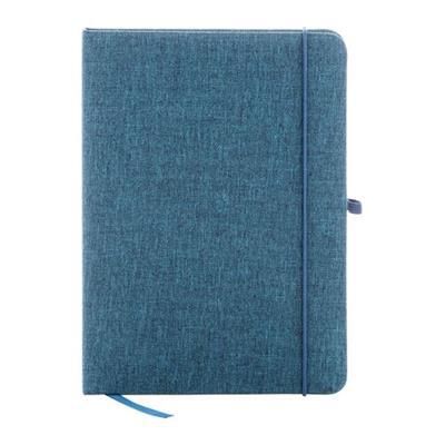 Carnet A5 avec couverture en polyester RPET Corine Bleu