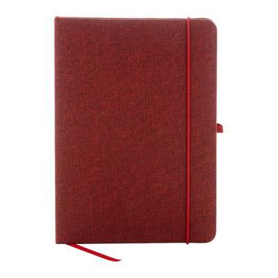Carnet A5 avec couverture en polyester RPET Corine Bordeaux