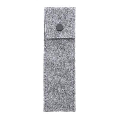 Étui stylos avec fermeture à pression en RPET Nido Gris