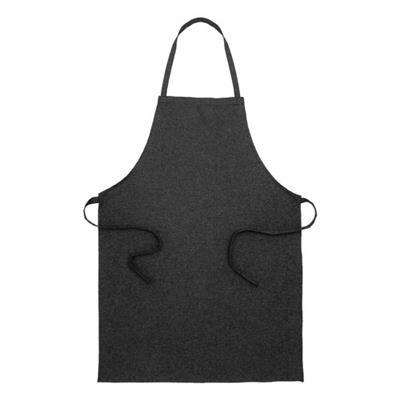 Tablier de cuisine en coton recyclé et RPET Tephon Noir