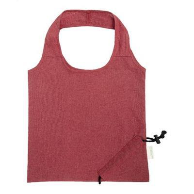 Sac shopping pliable en coton recyclé et RPET Miko Rouge